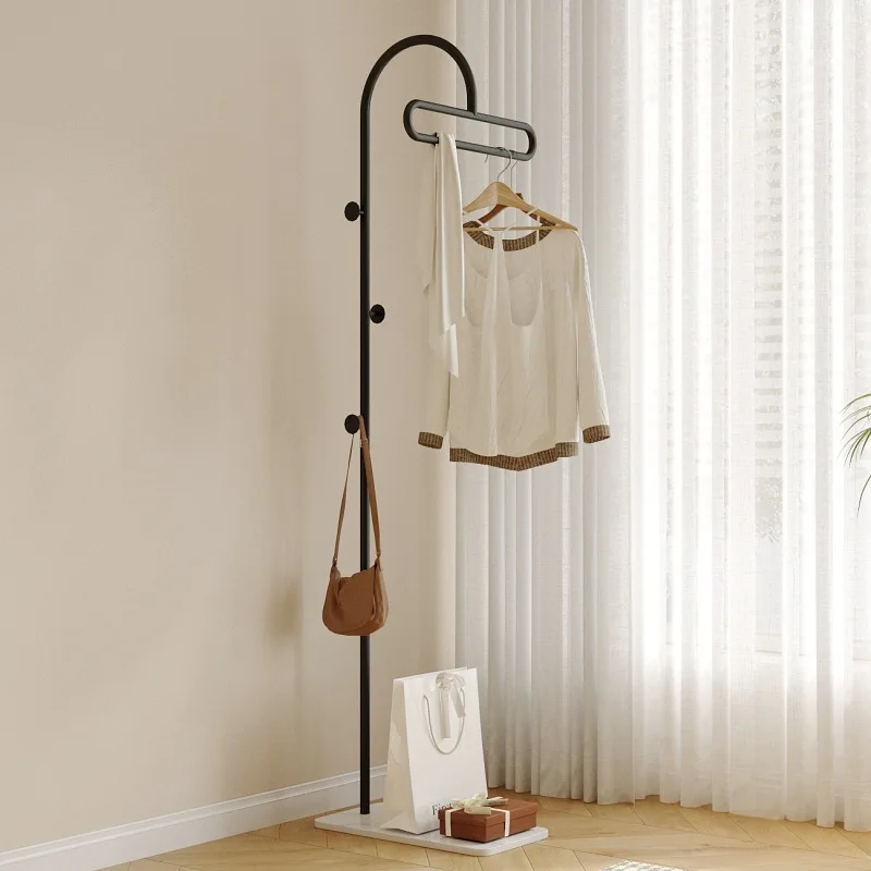 Floor Standing Coat Rack for Bedroom Bedside Clothes Hanger with Stone Slab Base Metal Entryway Living Room Wardrobe Stand
Floor Standing Coat Rack for Bedroom Bedside Clothes Hanger with Stone Slab Base Metal Entryway Living Room Wardrobe Stand