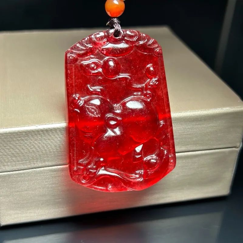 Red High-ice Zodiac Pig Pendant, Classic Temperament Fashion Jade Brand
Red High-ice Zodiac Pig Pendant, Classic Temperament Fashion Jade Brand