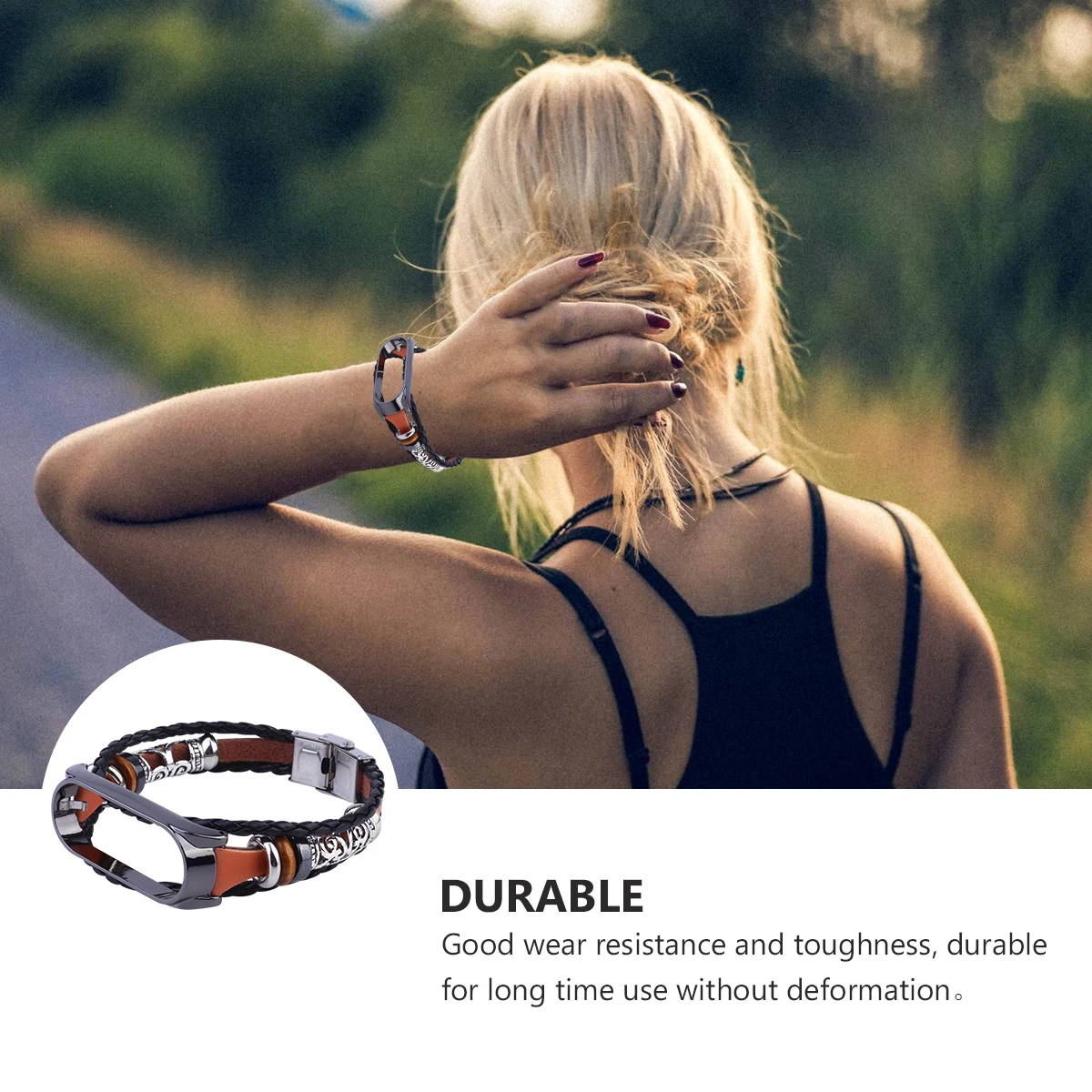 Retro Wristb s Replacement Black Color Wear Resistant Durable Perfect Gift for Men Women Bracelet
Retro Wristb s Replacement Black Color Wear Resistant Durable Perfect Gift for Men Women Bracelet