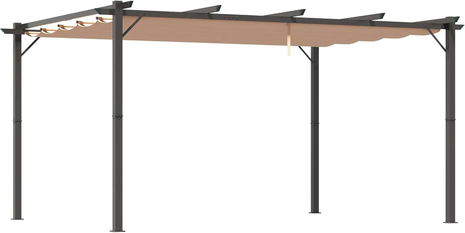 10' x 13' Aluminum Patio Pergola with Retractable Pergola Canopy, Backyard Shade Shelter for Porch, Outdoor Party, Garden, Grill
10' x 13' Aluminum Patio Pergola with Retractable Pergola Canopy, Backyard Shade Shelter for Porch, Outdoor Party, Garden, Grill