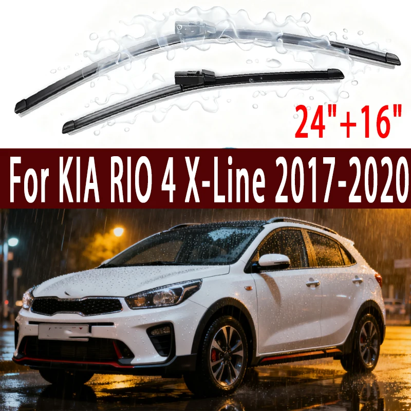 For KIA RIO 4 X-Line 2017-2020 Car Front Wiper U-type Soft Rubber Boneless Wiper HD Quiet Durable Automotive Wiper 24"+16"
For KIA RIO 4 X-Line 2017-2020 Car Front Wiper U-type Soft Rubber Boneless Wiper HD Quiet Durable Automotive Wiper 24"+16"