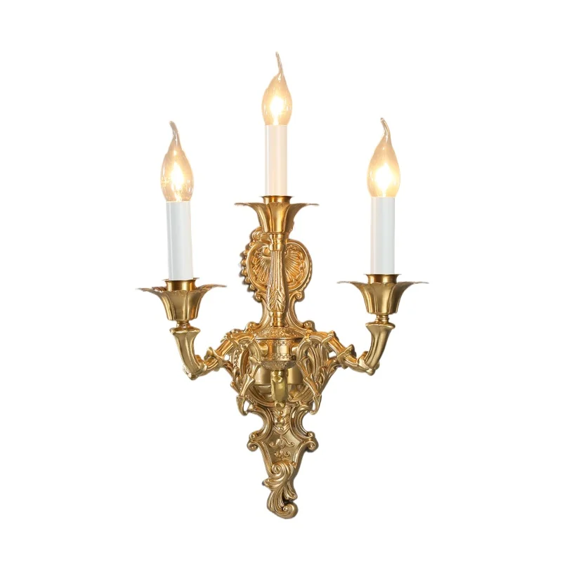 French palace villa all-copper wall lamp, high-end large corridor entrance aisle wall lamp
French palace villa all-copper wall lamp, high-end large corridor entrance aisle wall lamp