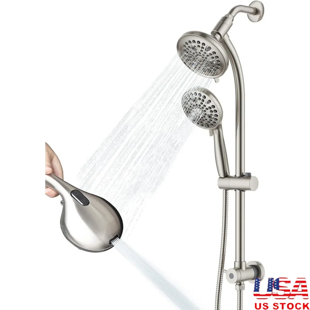 High Pressure Handheld Rain Shower Head 82-Mode Combo with Adjustable Drill-Free Stainless Steel Slide Bar Pet Bathing Tub
High Pressure Handheld Rain Shower Head 82-Mode Combo with Adjustable Drill-Free Stainless Steel Slide Bar Pet Bathing Tub