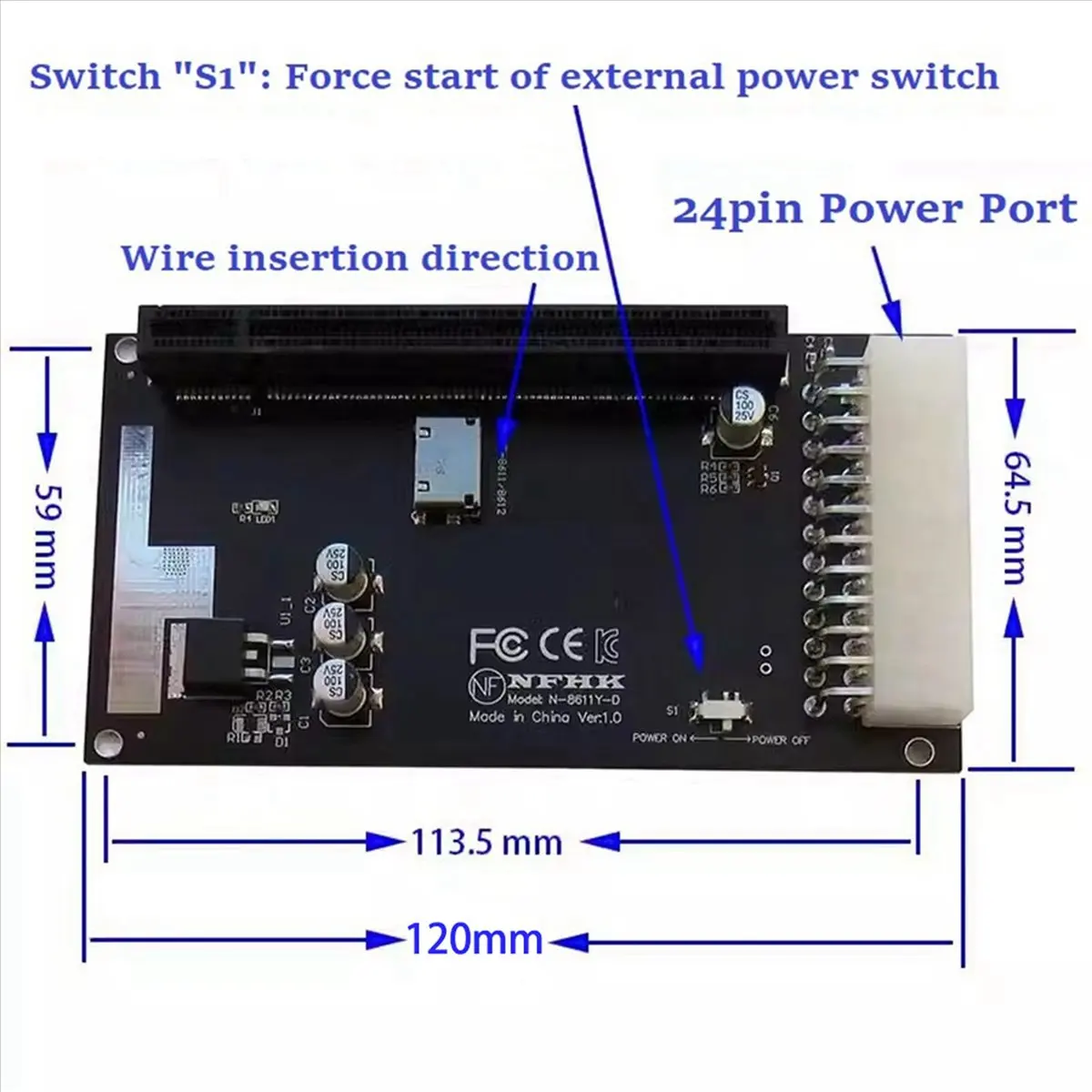 Stable- 4X Oculink SFF-8612 SFF-8611 to PCIE PCI-Express 16X Adapter with ATX 24Pin Power Port for Mainboard Graphics Card
Stable- 4X Oculink SFF-8612 SFF-8611 to PCIE PCI-Express 16X Adapter with ATX 24Pin Power Port for Mainboard Graphics Card