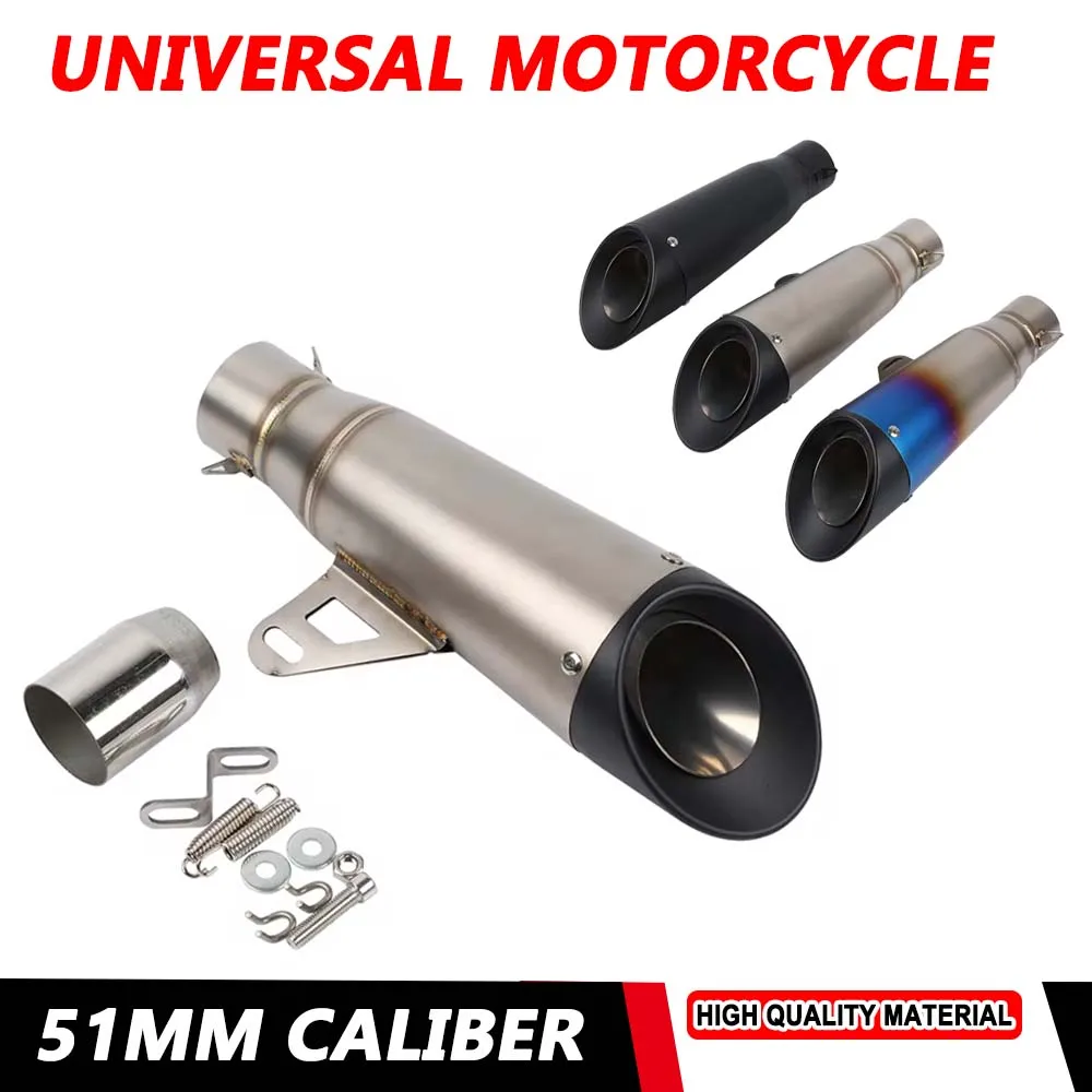 Motorcycle Accessories Exhaust Pipe For YZF R6 R15 R3 MT07 Mt09 Ninja400 Z400 ZX6R Z800 Ninja 200 51mm Caliber Universal Kit
Motorcycle Accessories Exhaust Pipe For YZF R6 R15 R3 MT07 Mt09 Ninja400 Z400 ZX6R Z800 Ninja 200 51mm Caliber Universal Kit