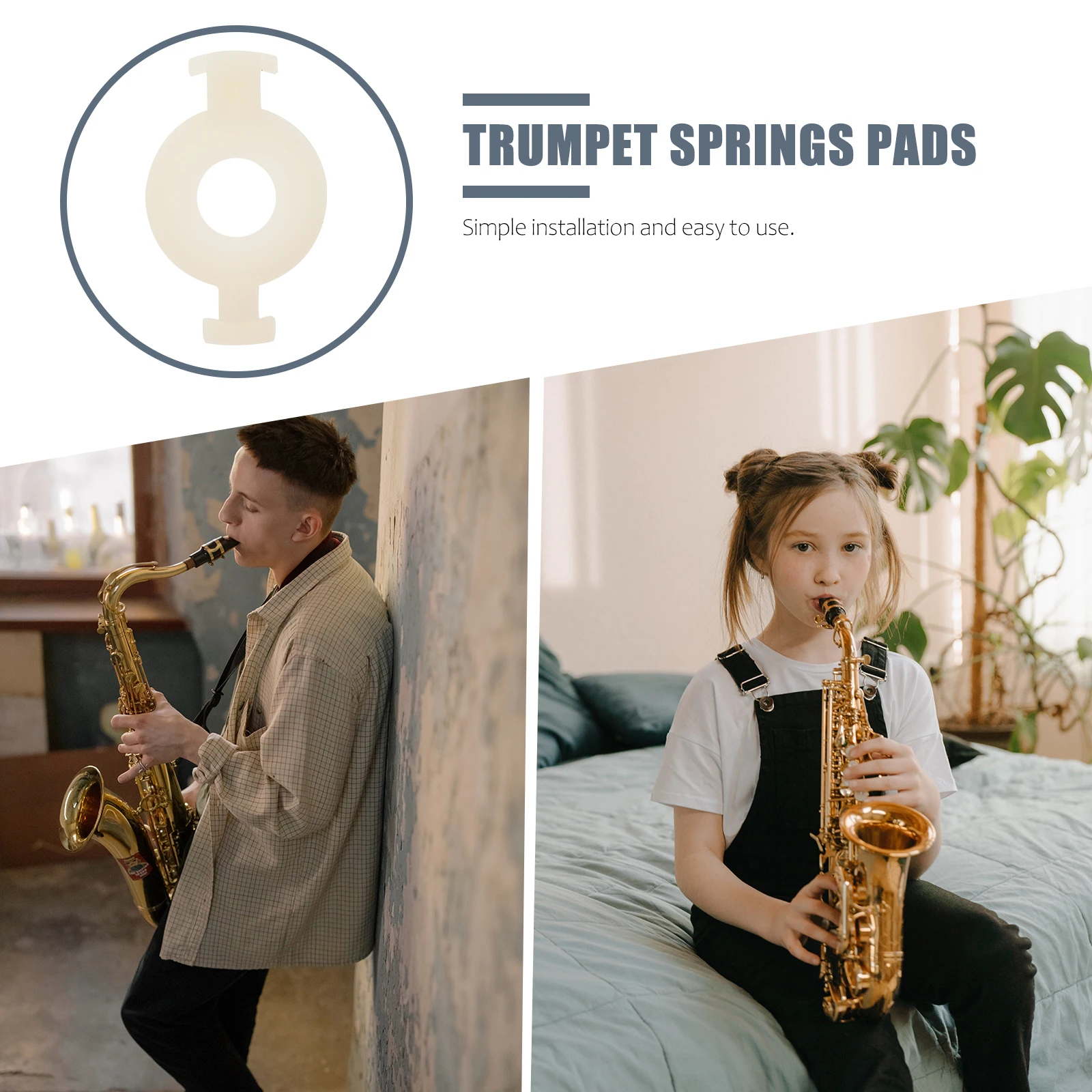 3 Pcs Trumpet Valves Spring Pads Horn Supporting Replacement Parts Plastic Plates 
3 Pcs Trumpet Valves Spring Pads Horn Supporting Replacement Parts Plastic Plates