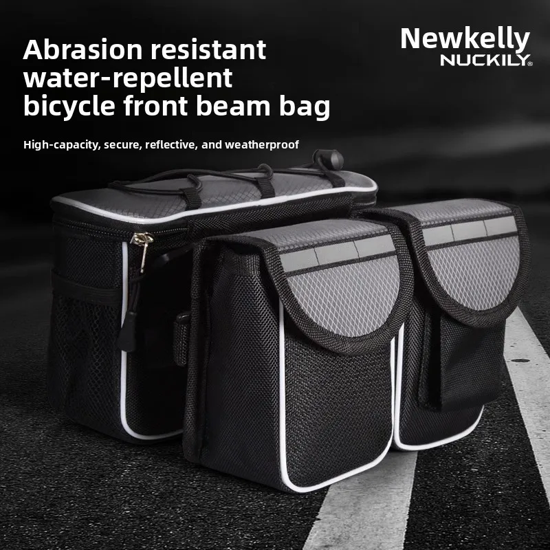 NUCKILY Bicycle Top Tube Bag Waterproof Large Capacity Multi-Purpose Cycling Frame Bag with Reflective Strips
NUCKILY Bicycle Top Tube Bag Waterproof Large Capacity Multi-Purpose Cycling Frame Bag with Reflective Strips