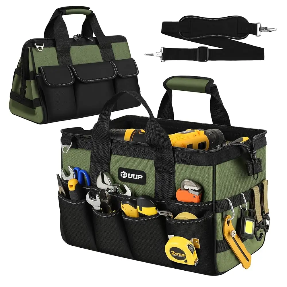 Heavy Duty Tool Bag 15-Inch, 16-Pocket Portable Empty Tool Box Organizer Storage, Toolbox Organization, Soft Handle Carrying
Heavy Duty Tool Bag 15-Inch, 16-Pocket Portable Empty Tool Box Organizer Storage, Toolbox Organization, Soft Handle Carrying