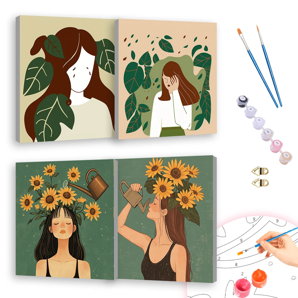 RUOPOTY Oil Painting By Numbers 20x20cm ready Frame Abstract Plant Women's Art Digital Oil Painting Set For Beginner Simple Gift
RUOPOTY Oil Painting By Numbers 20x20cm ready Frame Abstract Plant Women's Art Digital Oil Painting Set For Beginner Simple Gift