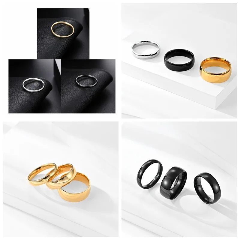 3-piece Set of Titanium Steel Rings, Simple Smooth Gold-plated Ring, various occasions Gift Giving, Unisex
3-piece Set of Titanium Steel Rings, Simple Smooth Gold-plated Ring, various occasions Gift Giving, Unisex
