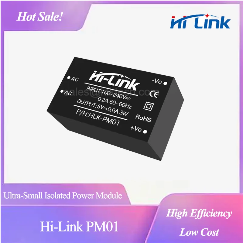10PCS HLK-PM01 PM03 PM09 PM12 PM15 PM24 AC-DC Power Module 3W Isolated 3.3V/5V/9V/12V/15V/24V Output 85-265VAC Input
10PCS HLK-PM01 PM03 PM09 PM12 PM15 PM24 AC-DC Power Module 3W Isolated 3.3V/5V/9V/12V/15V/24V Output 85-265VAC Input