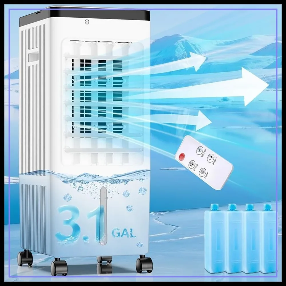 Portable Air Conditioners, Swamp Cooler, Evaporative Air Cooler, 20H Cooling, Windowless AC Unit for Room Kitchen Bedroom Garage Pets, 3.1GAL
Portable Air Conditioners, Swamp Cooler, Evaporative Air Cooler, 20H Cooling, Windowless AC Unit for Room Kitchen Bedroom Garage Pets, 3.1GAL