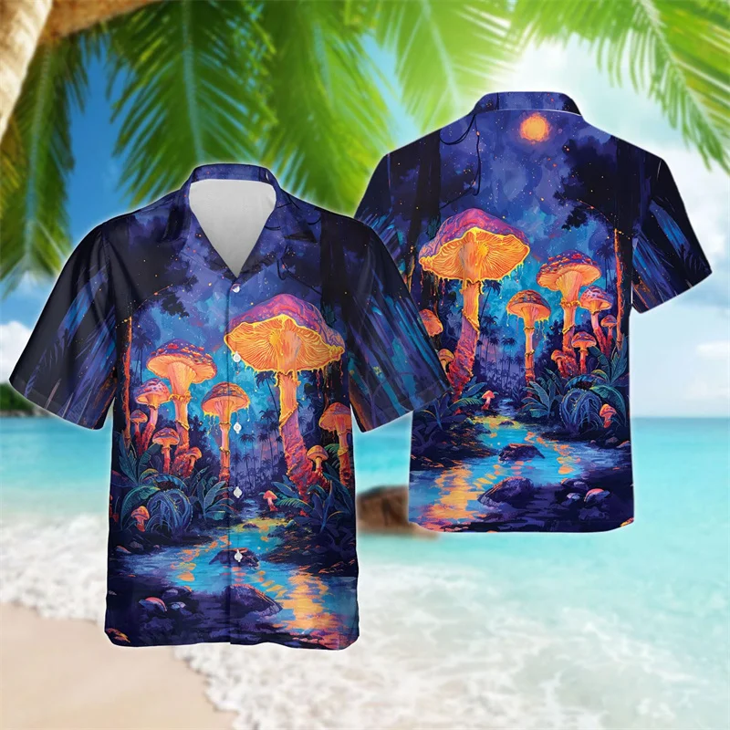 3D Printed Magic Mushroom Hawaiian Shirt Men Colorful Pattern Beach Shirts Summer Casual Short Sleeve Comfortable Blouses Tops
3D Printed Magic Mushroom Hawaiian Shirt Men Colorful Pattern Beach Shirts Summer Casual Short Sleeve Comfortable Blouses Tops