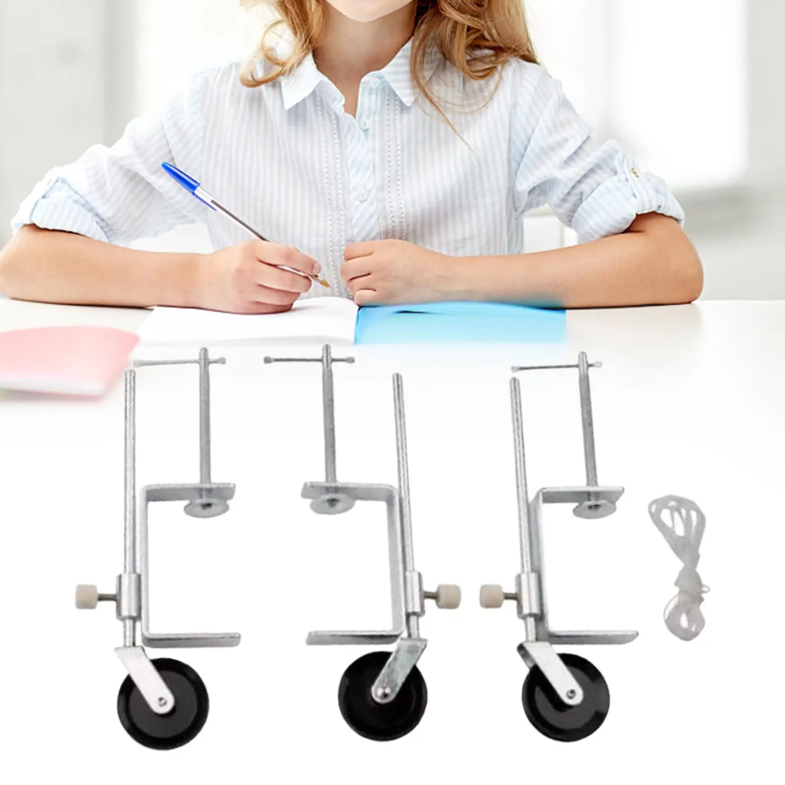 Experiments Kits Fixed Pulley and Table Clamp Kits Easy to Use Sturdy Multifunction Learning Toy for Homeschool Students
Experiments Kits Fixed Pulley and Table Clamp Kits Easy to Use Sturdy Multifunction Learning Toy for Homeschool Students