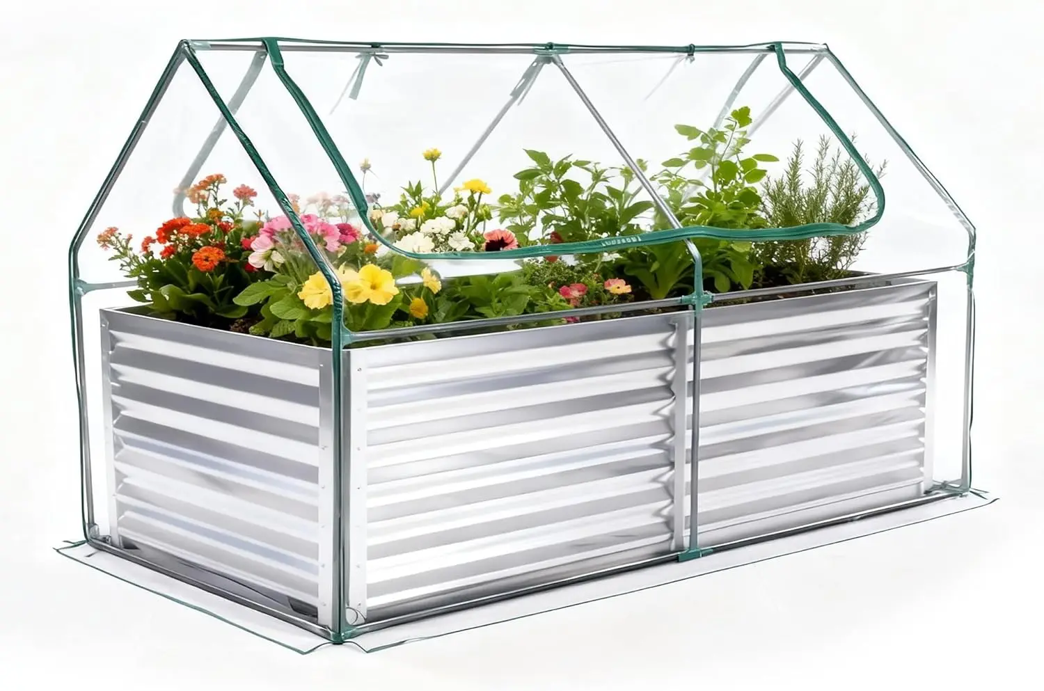 6x3x2ft Metal Raised Garden Bed Planter Box with Cover for Plants, Vegetables, Flowers, Herbs
6x3x2ft Metal Raised Garden Bed Planter Box with Cover for Plants, Vegetables, Flowers, Herbs