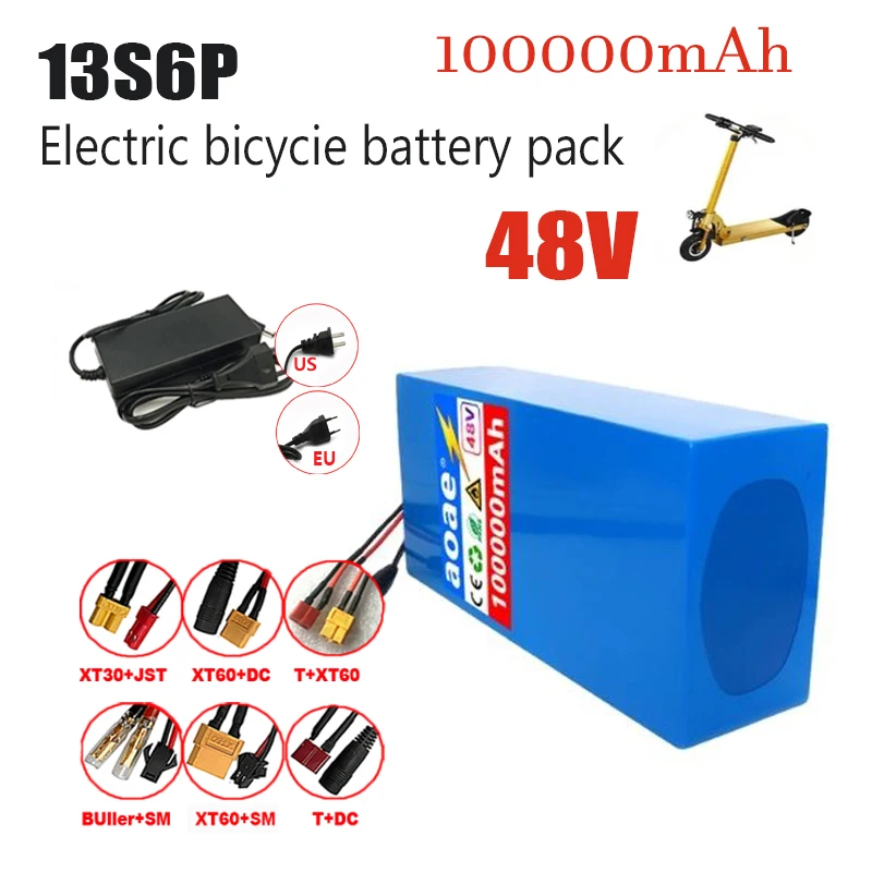 48V 100Ah 18650 13S6P li-ion battery pack, suitable for 54.6V bicycles+optional built-in30A BMS plug+54.6V Charger Very good
48V 100Ah 18650 13S6P li-ion battery pack, suitable for 54.6V bicycles+optional built-in30A BMS plug+54.6V Charger Very good