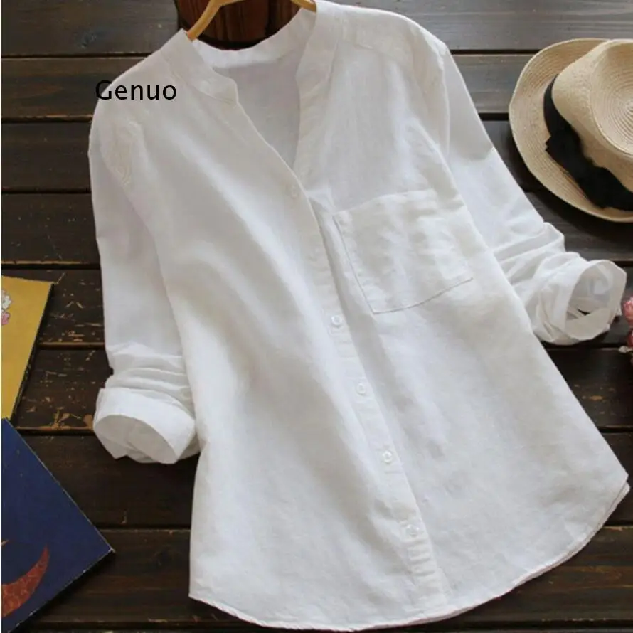 Popular Shirt Women Autumn New Pure Color Cotton Linen Long Sleeve Loose Large Size Casual Shirt Women
Popular Shirt Women Autumn New Pure Color Cotton Linen Long Sleeve Loose Large Size Casual Shirt Women