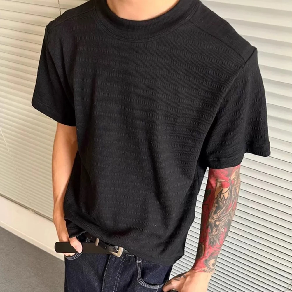 For Daily Use Solid Jacquard Shirt Loose Fit Top Daily Casual Outing Grey Loose Fit Short Sleeve T-shirt Casual
For Daily Use Solid Jacquard Shirt Loose Fit Top Daily Casual Outing Grey Loose Fit Short Sleeve T-shirt Casual