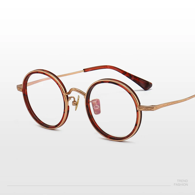 Luxury Brand Fashion Design Top Quality Round Titanium Prescription Glasses Frame Men Women Myopia Optical Retro Eyewear
Luxury Brand Fashion Design Top Quality Round Titanium Prescription Glasses Frame Men Women Myopia Optical Retro Eyewear