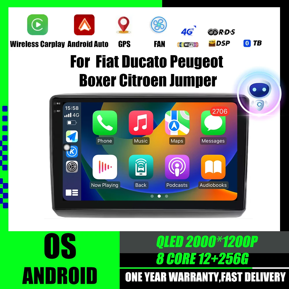 Для Fiat Ducato Peugeot Boxer Citroen Jumper 2011-2022 Android автомобильный радиоприемник мультимедийный плеер навигация GPS Carplay авто стерео
Для Fiat Ducato Peugeot Boxer Citroen Jumper 2011-2022 Android автомобильный радиоприемник мультимедийный плеер навигация GPS Carplay авто стерео