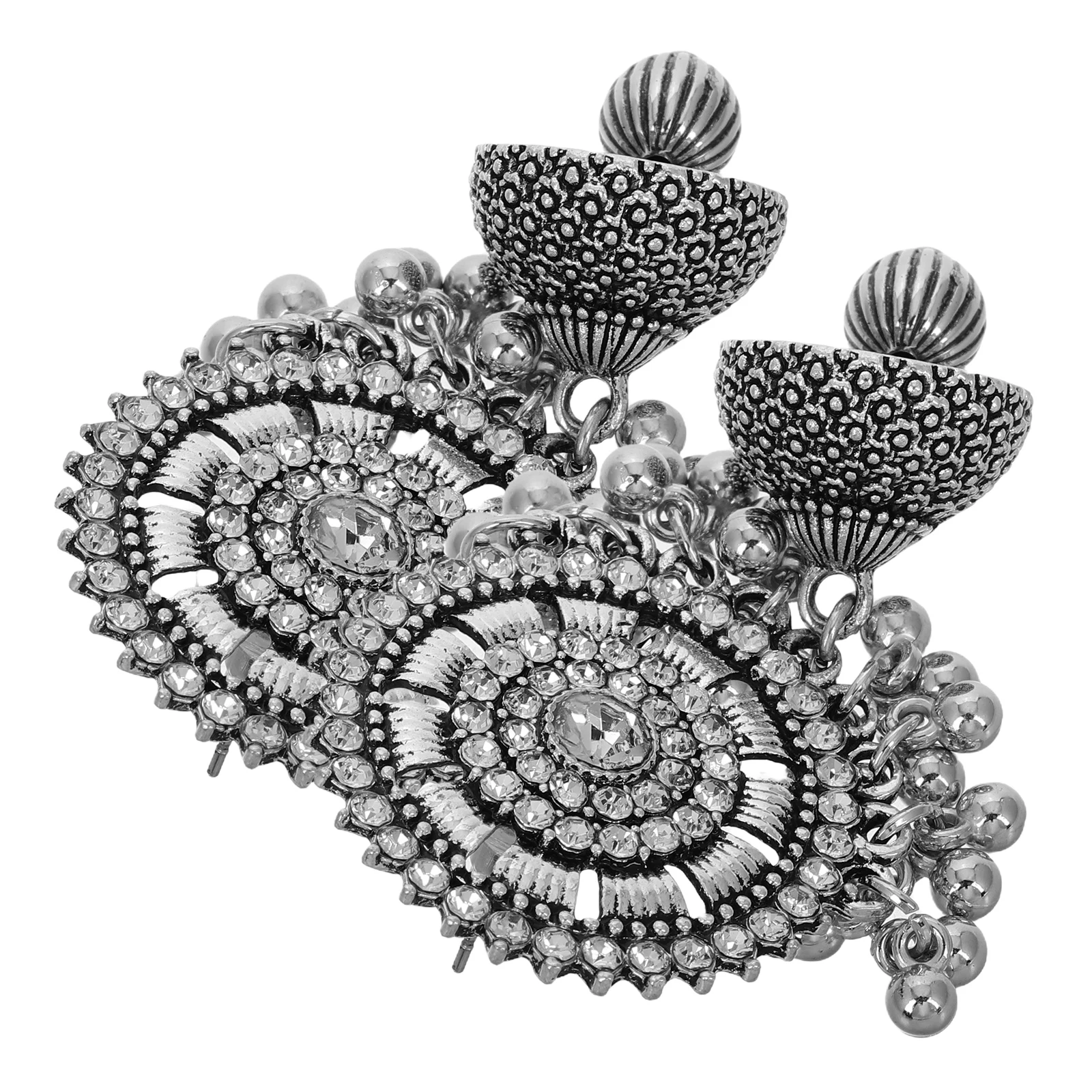 Vintage Earrings Bohemian Jewelry Bell Indian Oxidized Fashion Flower Crystal for Women
Vintage Earrings Bohemian Jewelry Bell Indian Oxidized Fashion Flower Crystal for Women
