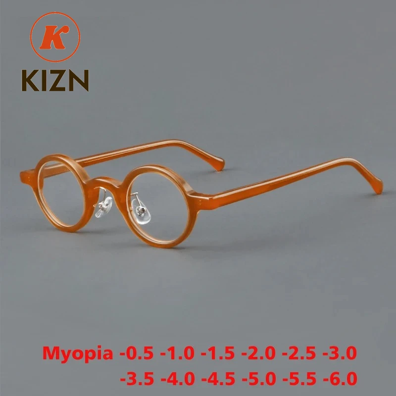 Оправа для очков KIZN из винтажного ацетата, маленькие круглые очки для коррекции зрения для мужчин и женщин, ретро-оптика класса люкс, диоптрии от -0.50 до -10
Оправа для очков KIZN из винтажного ацетата, маленькие круглые очки для коррекции зрения для мужчин и женщин, ретро-оптика класса люкс, диоптрии от -0.50 до -10