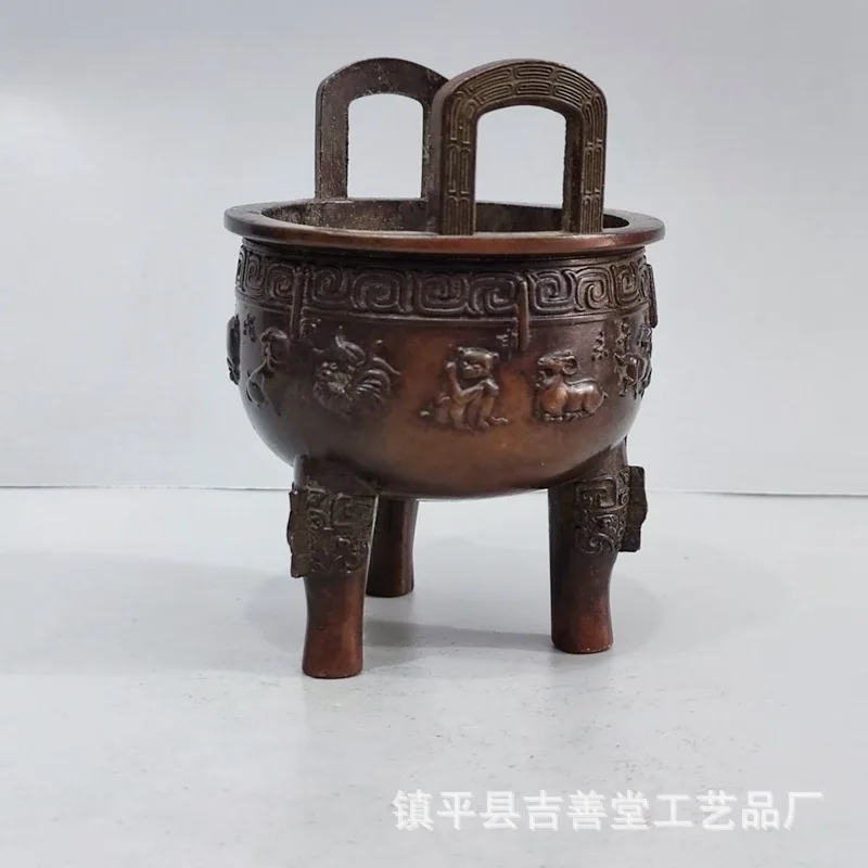 Vintage Three-Legged Cauldron Twelve Zodiac Cauldron Home Office Antique Retro Craft Decoration Zodiac Incense Burner
Vintage Three-Legged Cauldron Twelve Zodiac Cauldron Home Office Antique Retro Craft Decoration Zodiac Incense Burner