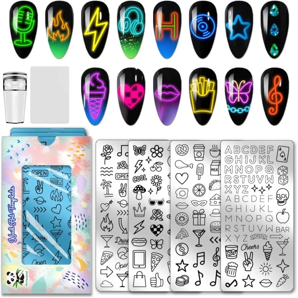 Stainless Steel DIY Nail Art Templates Template Tool Rectangle Mixed Shapes 12x6cm 4 sheets/set
Stainless Steel DIY Nail Art Templates Template Tool Rectangle Mixed Shapes 12x6cm 4 sheets/set
