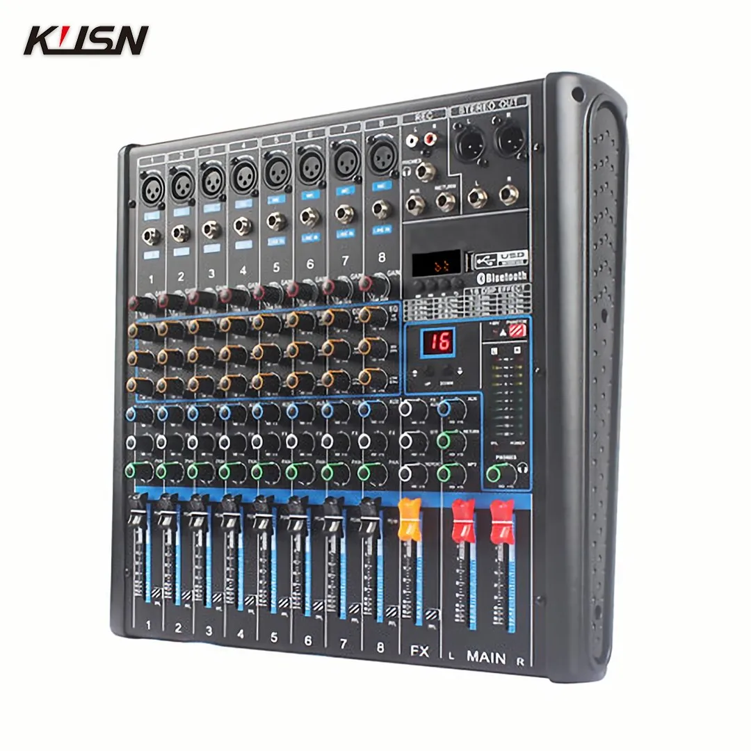 8 Channel Mixer Professional Powered Audio Mixing Soundcraft Mini Sound Power Console Mixer with Bluetooth USB
8 Channel Mixer Professional Powered Audio Mixing Soundcraft Mini Sound Power Console Mixer with Bluetooth USB
