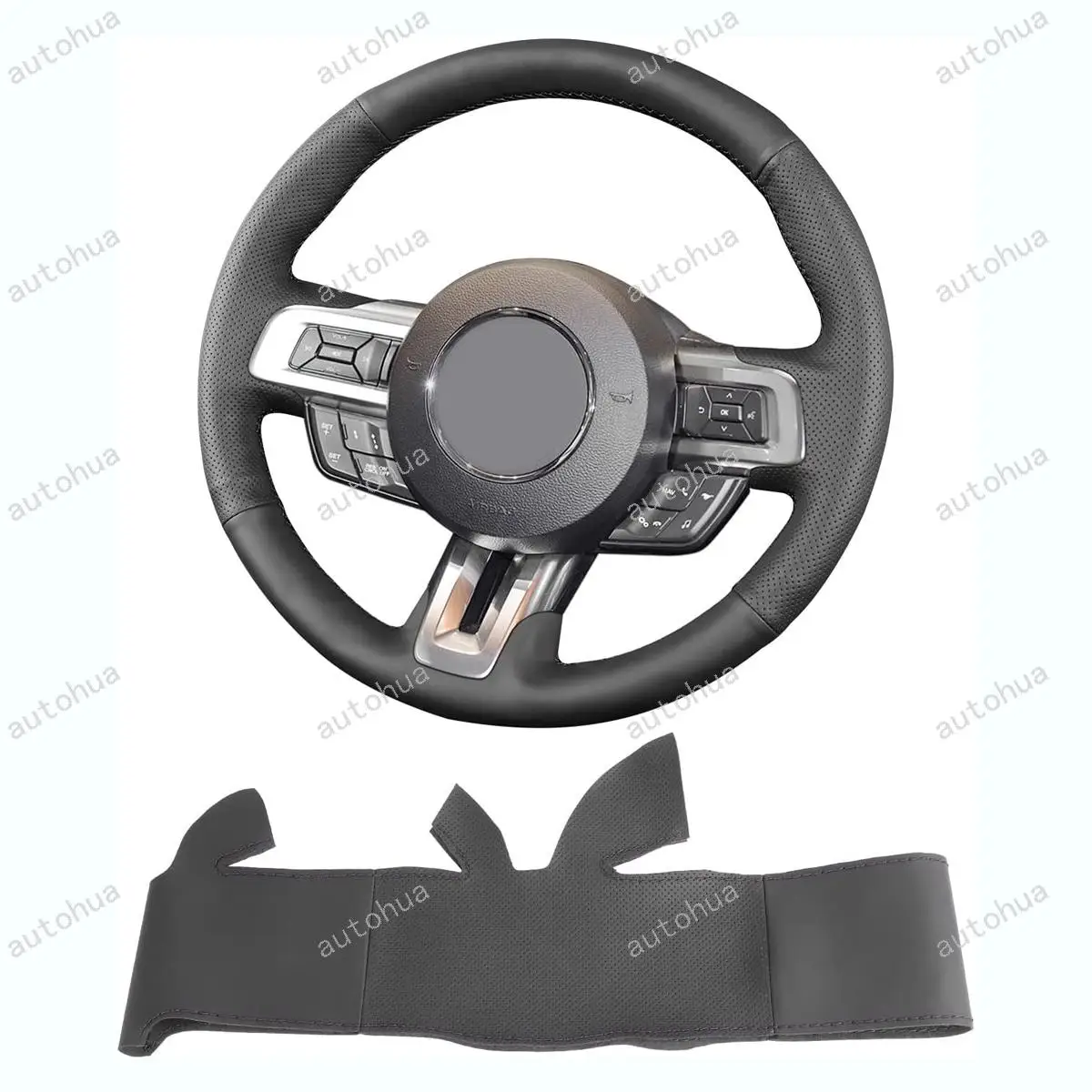 Hand Sewn Steering Wheel Cover,Fit for Ford Mustang 2015-2020 / Mustang GT 2015-2020,Non-Slip Breathable Microfiber Leather
Hand Sewn Steering Wheel Cover,Fit for Ford Mustang 2015-2020 / Mustang GT 2015-2020,Non-Slip Breathable Microfiber Leather