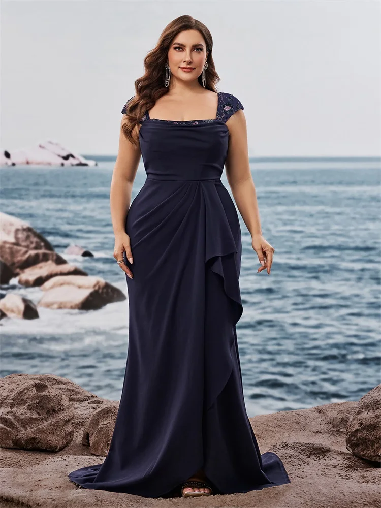 BLUEPLUM Elegant Sequins Evening Dresses Luxury Women Square collar pleated Prom Party Floor Length Blue Formal Cocktail Gowns
BLUEPLUM Elegant Sequins Evening Dresses Luxury Women Square collar pleated Prom Party Floor Length Blue Formal Cocktail Gowns