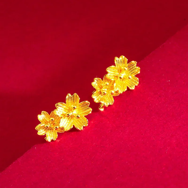 Luxury 14 K Gold Color Flower Stud Earring for Women Bride Vietnam Sand Gold Plated Stud Earring Birthday Fine Jewelry Gifts
Luxury 14 K Gold Color Flower Stud Earring for Women Bride Vietnam Sand Gold Plated Stud Earring Birthday Fine Jewelry Gifts