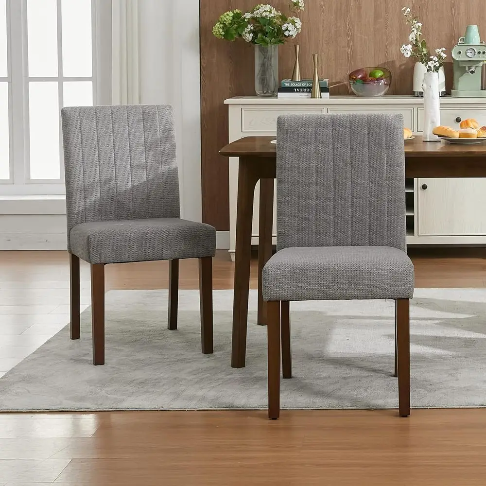 Set of 2 Upholstered Dining Chairs with Linen Fabric and Sturdy Wood Legs, Suitable for Kitchen, Dining Room, and Restaurant Use
Set of 2 Upholstered Dining Chairs with Linen Fabric and Sturdy Wood Legs, Suitable for Kitchen, Dining Room, and Restaurant Use