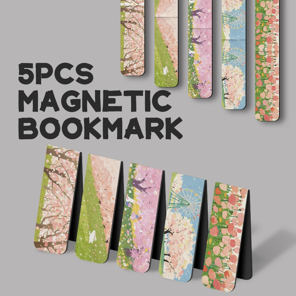 5pcs Scent of spring magnetic bookmark new year gift Back to school book decorative reading label Stationery Gifts for Book Club
5pcs Scent of spring magnetic bookmark new year gift Back to school book decorative reading label Stationery Gifts for Book Club