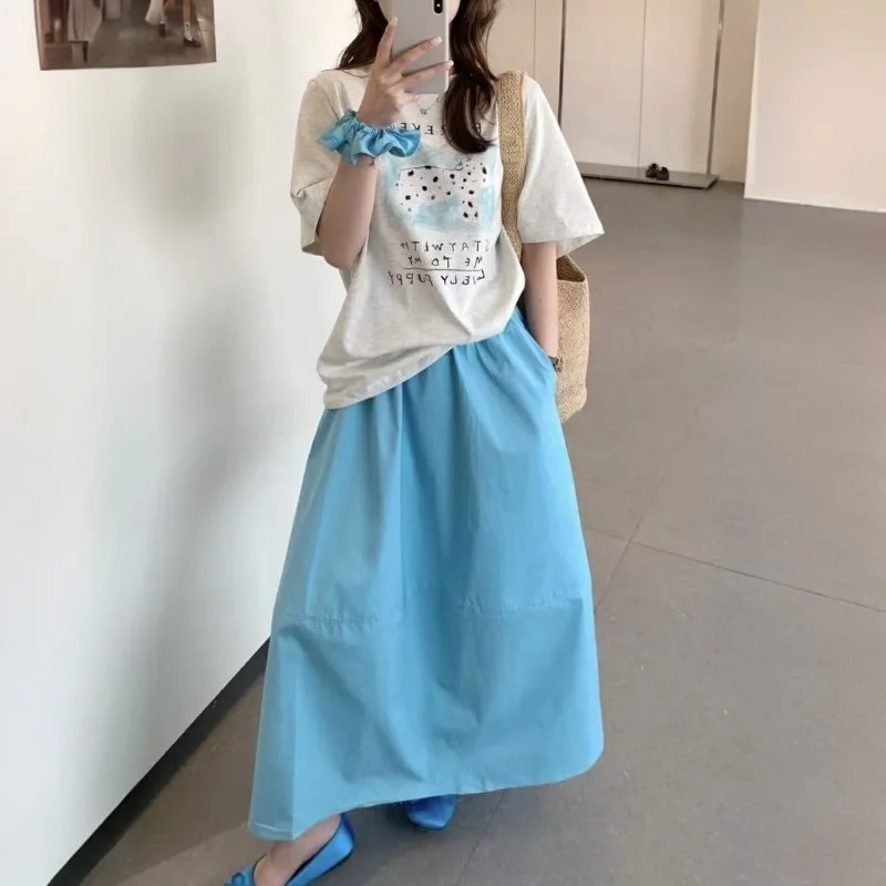Femme Summer Korean Fashion Printing Solid Color O-neck Short Sleeve Women Clothing All-match Fashion Pants Able Two-piece Set
Femme Summer Korean Fashion Printing Solid Color O-neck Short Sleeve Women Clothing All-match Fashion Pants Able Two-piece Set