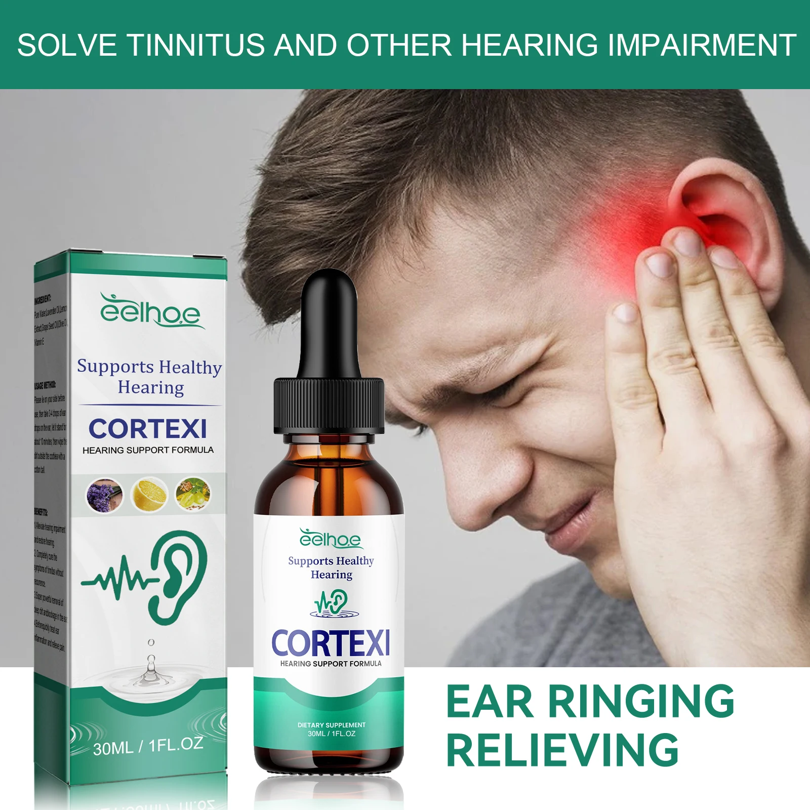 Tinnitus Ear Drops Treatment Itching Earache Hard Hearing Tinnitus Symptoms Swelling Otitis Care Ear Ringing Relieving Oil 30ml
Tinnitus Ear Drops Treatment Itching Earache Hard Hearing Tinnitus Symptoms Swelling Otitis Care Ear Ringing Relieving Oil 30ml