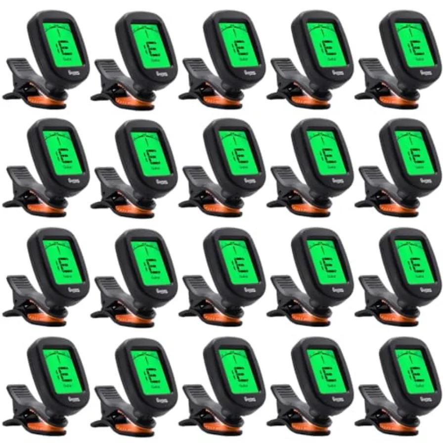 20Pack Guitar Tuner Clip on Bulk for Acoustic Guitar Bass Violin Ukulele, Metal Body, Black, High Precision and Auto Sleep
20Pack Guitar Tuner Clip on Bulk for Acoustic Guitar Bass Violin Ukulele, Metal Body, Black, High Precision and Auto Sleep
