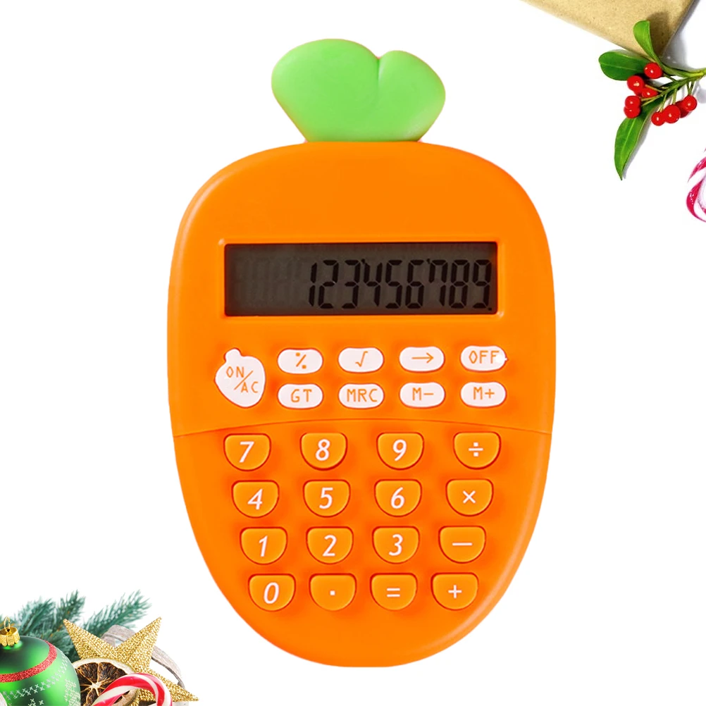 Portable Calculator 12-bit Display Small Handheld Cute Carrot Shape for School Office Plastic Easy to Carry Lightweight
Portable Calculator 12-bit Display Small Handheld Cute Carrot Shape for School Office Plastic Easy to Carry Lightweight