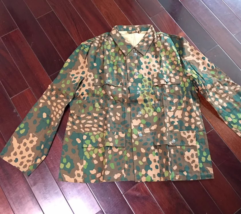 Немецкая камуфляжная форма гороха, мужской коричневый осенний костюм с курткой и брюками 
Немецкая камуфляжная форма гороха, мужской коричневый осенний костюм с курткой и брюками