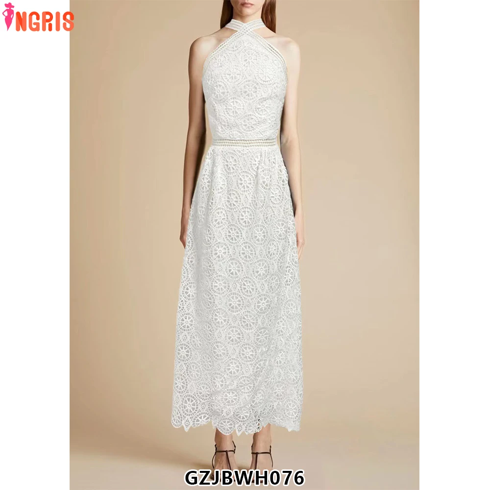 2025 summer new halving sleeveless design water soluble flower lace long dress woman-GZJBWH076
2025 summer new halving sleeveless design water soluble flower lace long dress woman-GZJBWH076
