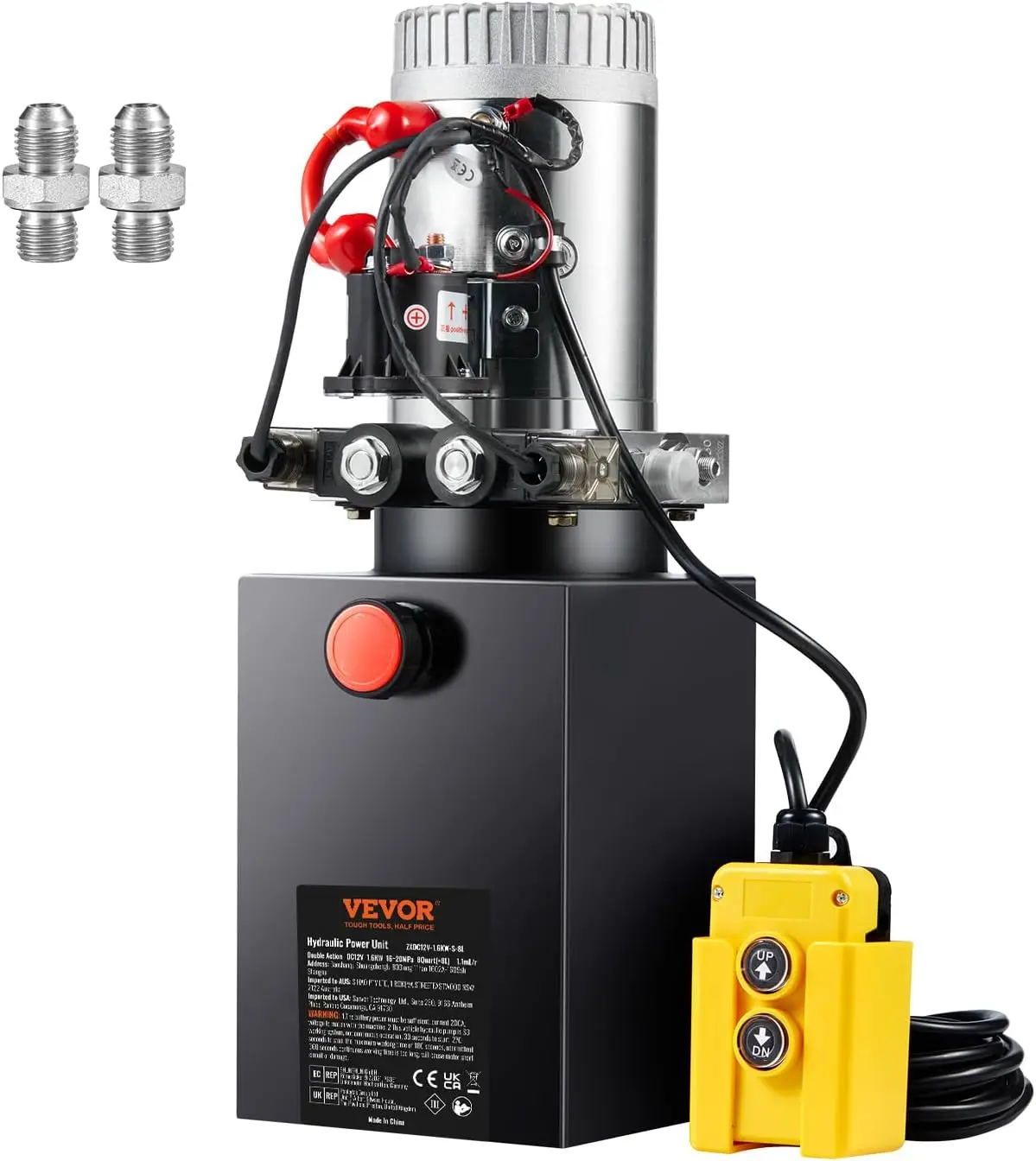 8 Quart Hydraulic Power Unit, Double Acting Dump Trailer Pump, 0.91 GPM Flow Rate, 3200 PSI Max Relief Pressure
8 Quart Hydraulic Power Unit, Double Acting Dump Trailer Pump, 0.91 GPM Flow Rate, 3200 PSI Max Relief Pressure
