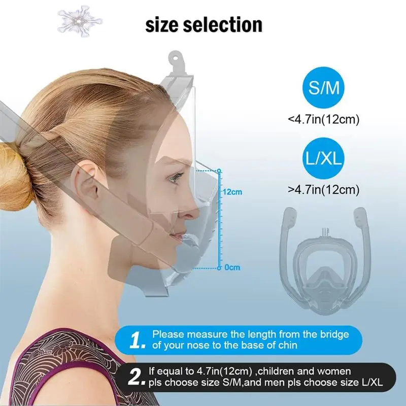 180 Degree Panoramic Full Face Snorkel Mask 180 Panoramic Anti-Fog Diving Mask Anti-Fog Diving Mask
180 Degree Panoramic Full Face Snorkel Mask 180 Panoramic Anti-Fog Diving Mask Anti-Fog Diving Mask