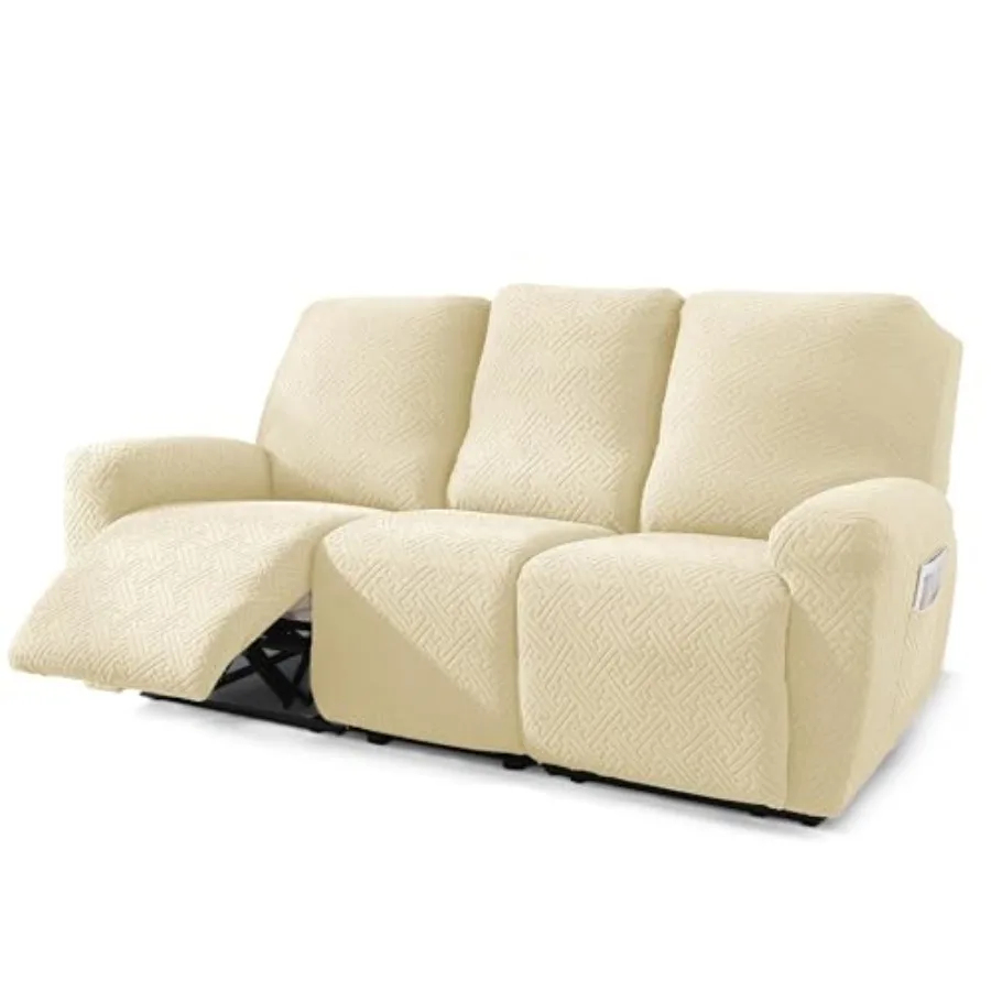 Large Reclining Sofa Cover er 8 Pcs Split Slipcovers Stretch Furniture Protector for Recliner Couch Side Pockets
Large Reclining Sofa Cover er 8 Pcs Split Slipcovers Stretch Furniture Protector for Recliner Couch Side Pockets