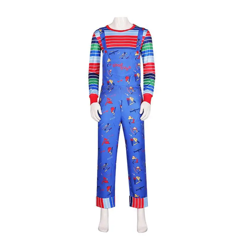 Season 2 Chucky Cosplay Performance Halloween Costume with Overalls Stage Performance Outfit Ghost Doll Comeback Wardrobe
Season 2 Chucky Cosplay Performance Halloween Costume with Overalls Stage Performance Outfit Ghost Doll Comeback Wardrobe