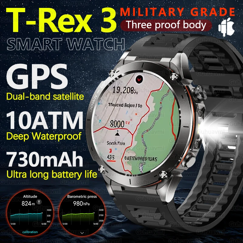 New Military 1.43"AMOLED Screen GPS Smart Watch Bluetooth Call Outdoor Compass LED Flashlight Sport Health Monitoring Smartwatch
New Military 1.43"AMOLED Screen GPS Smart Watch Bluetooth Call Outdoor Compass LED Flashlight Sport Health Monitoring Smartwatch