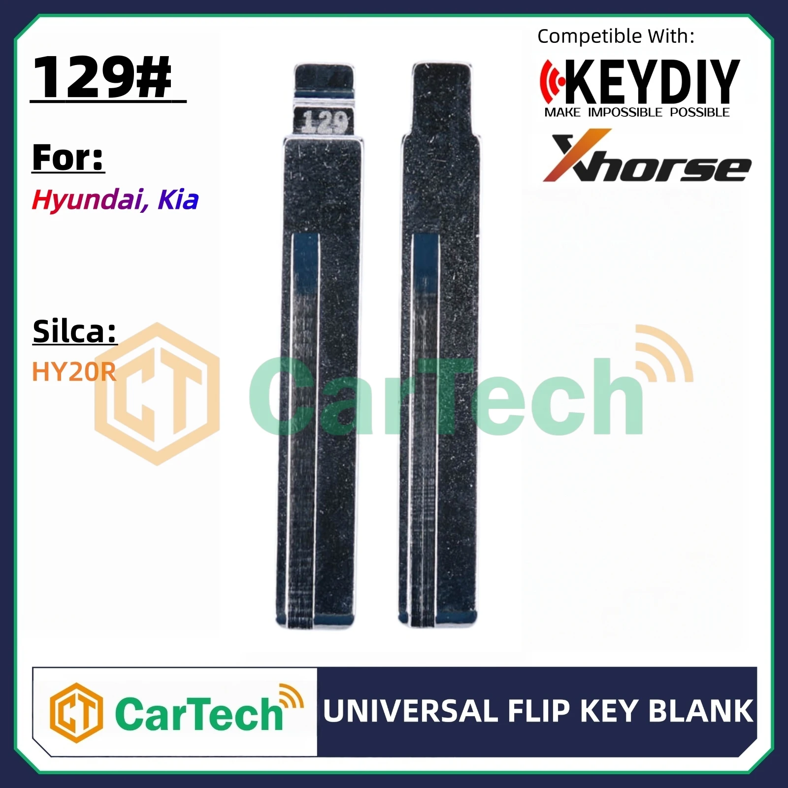 129# Uncut Flip Blank Key Blade for KEYDIY KD XHORSE VVDI Universal Remote Fit Hyundai Kia
129# Uncut Flip Blank Key Blade for KEYDIY KD XHORSE VVDI Universal Remote Fit Hyundai Kia