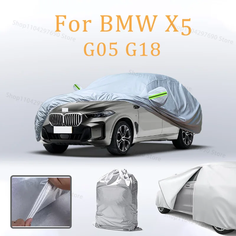 Автомобильный чехол для BMW X5 G05 G18, солнцезащитный крем, теплоизоляция, пыленепроницаемый, пылезащитный чехол, аксессуары
Автомобильный чехол для BMW X5 G05 G18, солнцезащитный крем, теплоизоляция, пыленепроницаемый, пылезащитный чехол, аксессуары