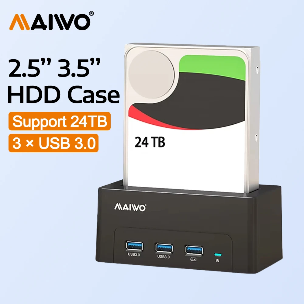 Док-станция MAIWO для жесткого диска с удлинителем концентратора USB 3.0 2,5 3,5-дюймовый корпус для жесткого диска SATA Поддержка 24 ТБ с портом быстрой зарядки Корпус для жесткого диска
Док-станция MAIWO для жесткого диска с удлинителем концентратора USB 3.0 2,5 3,5-дюймовый корпус для жесткого диска SATA Поддержка 24 ТБ с портом быстрой зарядки Корпус для жесткого диска