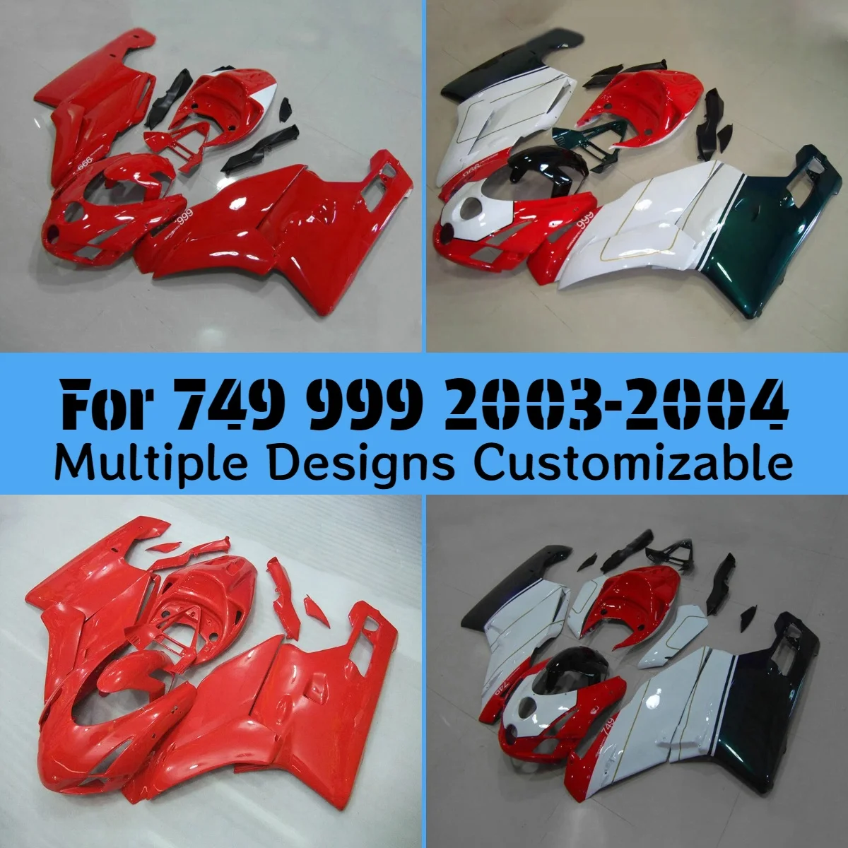 Комплект пластиковых обтекателей для мотоцикла DUCATI 749 999 2003 2004 (полный комплект)
Комплект пластиковых обтекателей для мотоцикла DUCATI 749 999 2003 2004 (полный комплект)