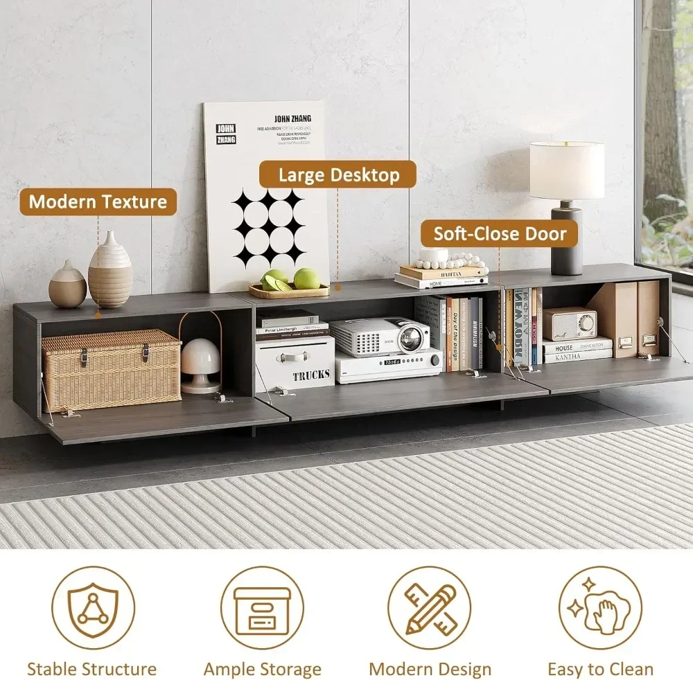 Hot sales76.4'' Modern TV Stand with 3 Drawers, Large Storage Cabinet for Living Room Bedroom, Grey
Hot sales76.4'' Modern TV Stand with 3 Drawers, Large Storage Cabinet for Living Room Bedroom, Grey